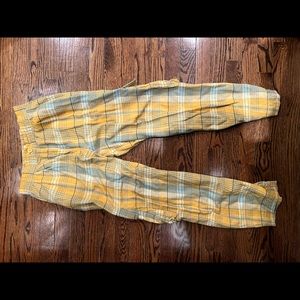 Urban Outfitters Yellow Plaid Pants